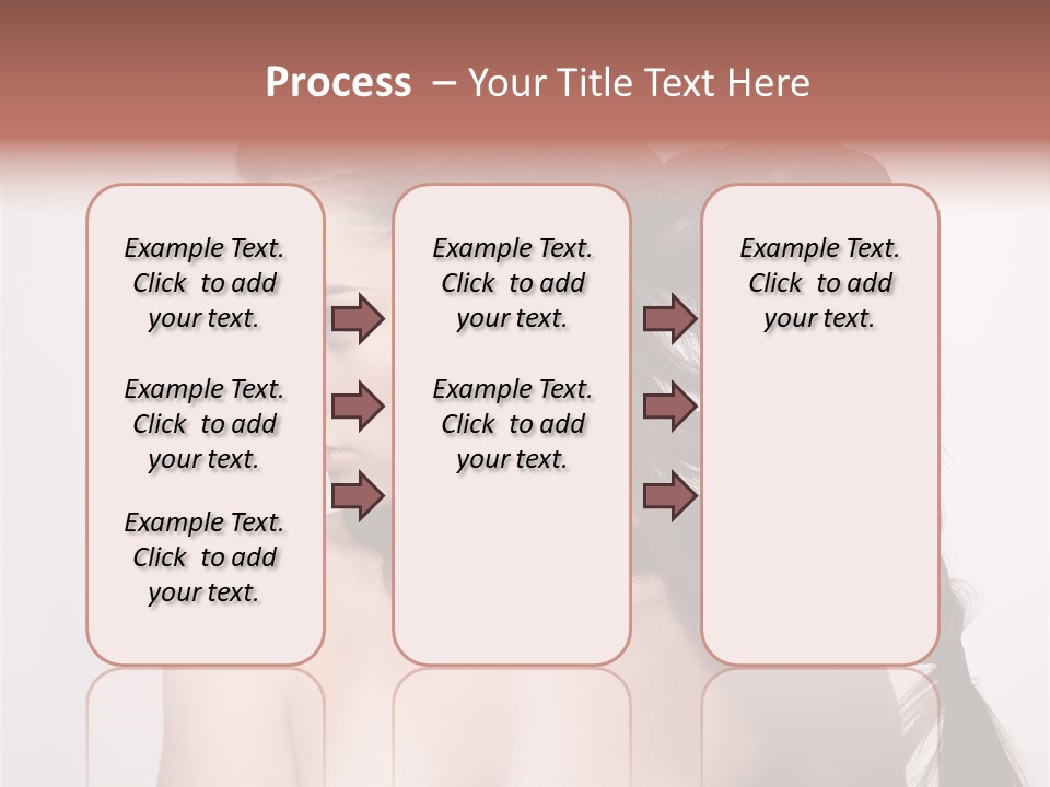 Sideview Hairstyle Attractive PowerPoint Template