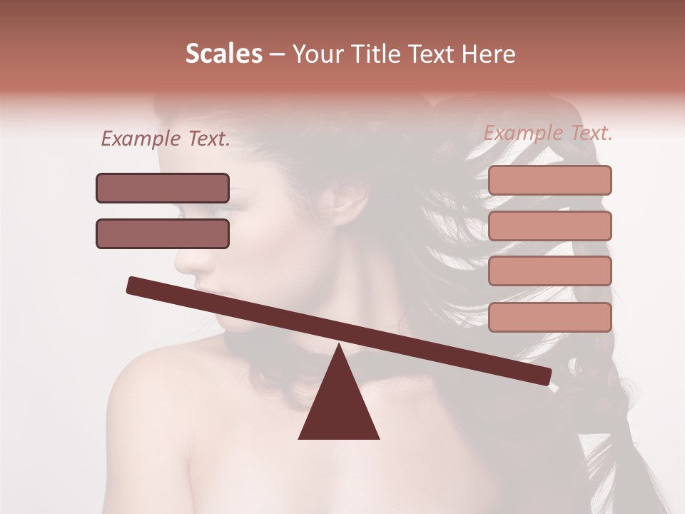 Sideview Hairstyle Attractive PowerPoint Template