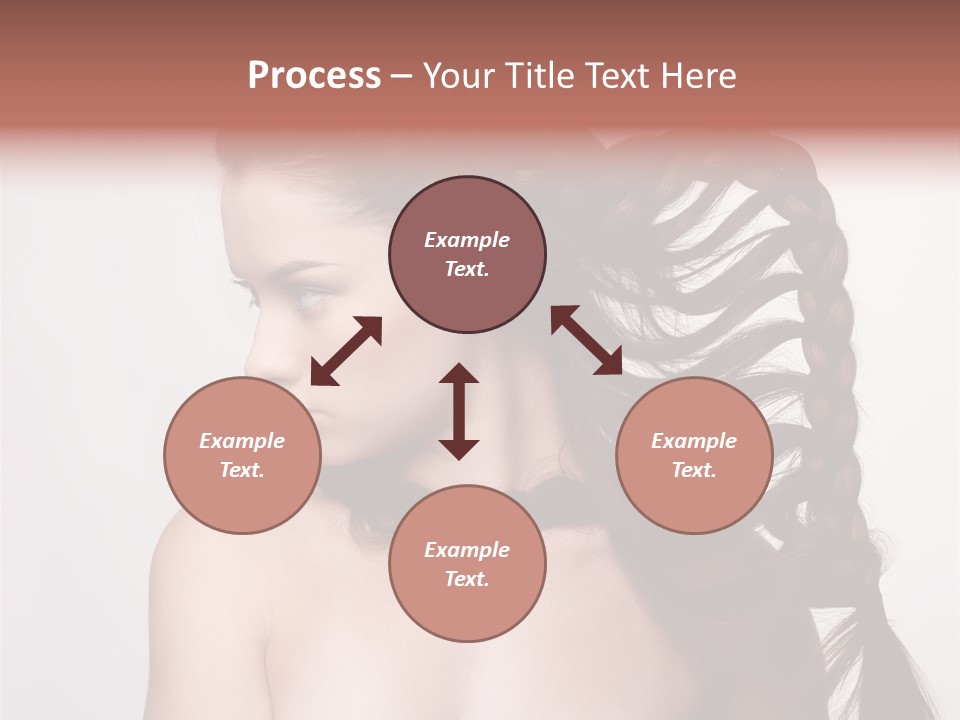 Sideview Hairstyle Attractive PowerPoint Template