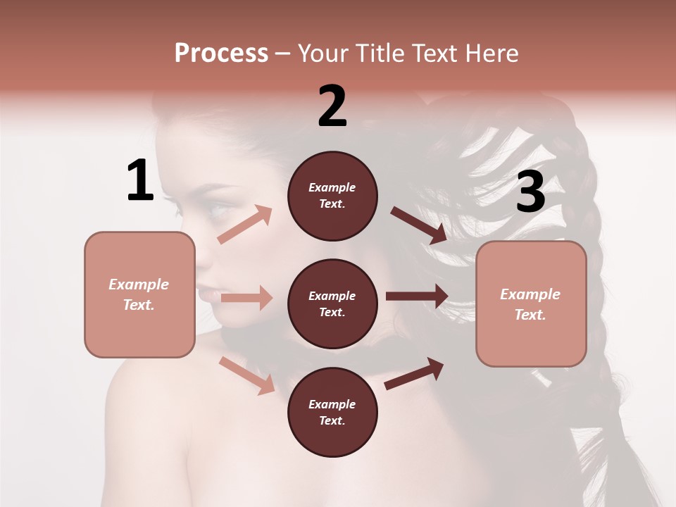 Sideview Hairstyle Attractive PowerPoint Template