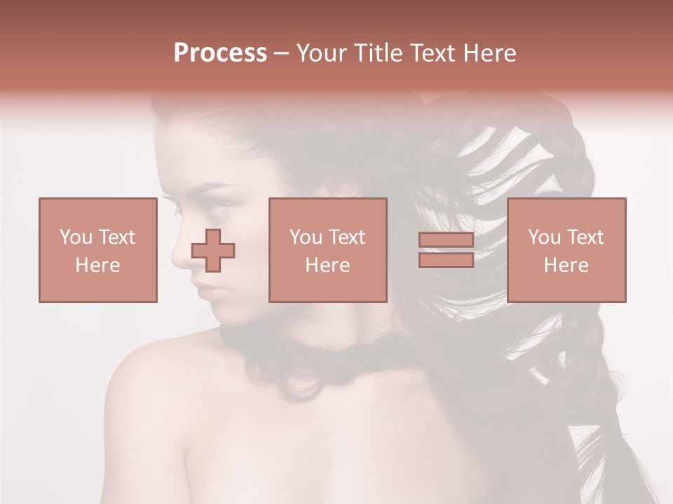 Sideview Hairstyle Attractive PowerPoint Template
