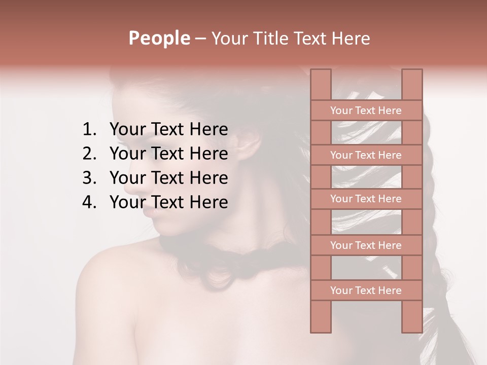 Sideview Hairstyle Attractive PowerPoint Template