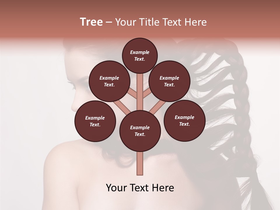 Sideview Hairstyle Attractive PowerPoint Template