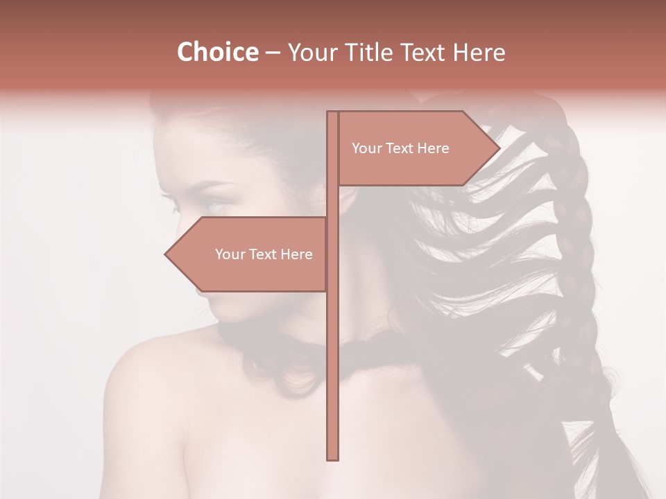 Sideview Hairstyle Attractive PowerPoint Template