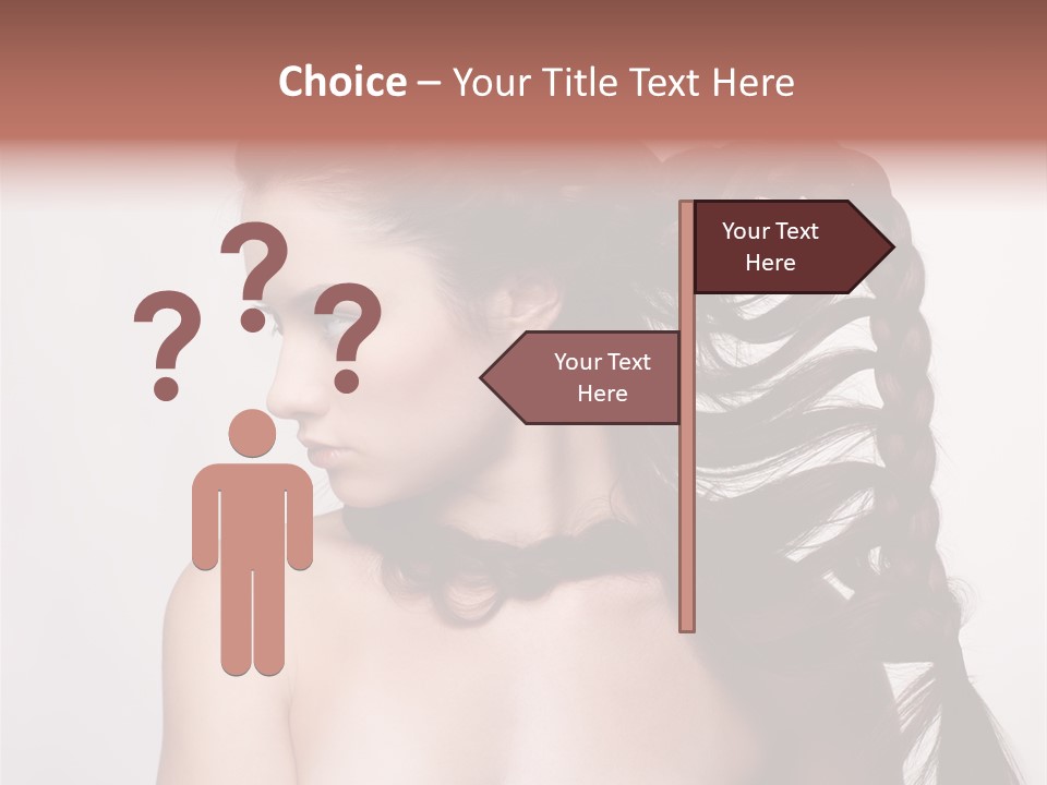 Sideview Hairstyle Attractive PowerPoint Template