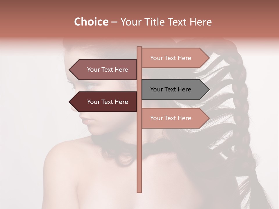 Sideview Hairstyle Attractive PowerPoint Template