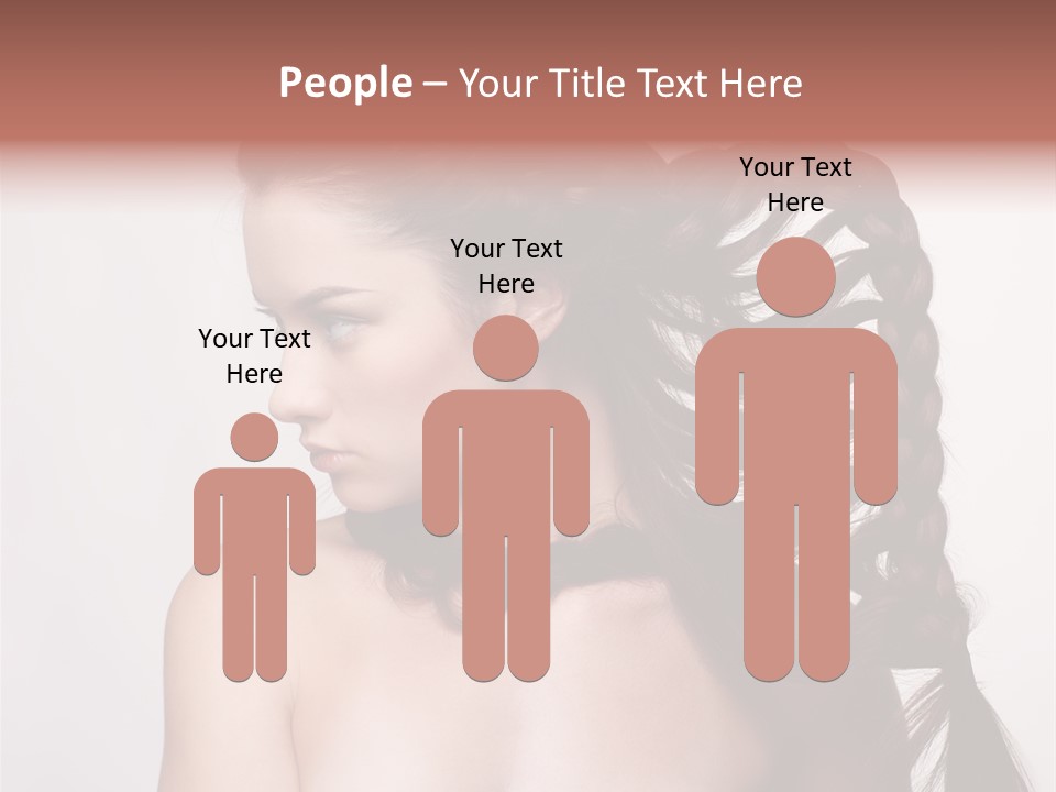 Sideview Hairstyle Attractive PowerPoint Template