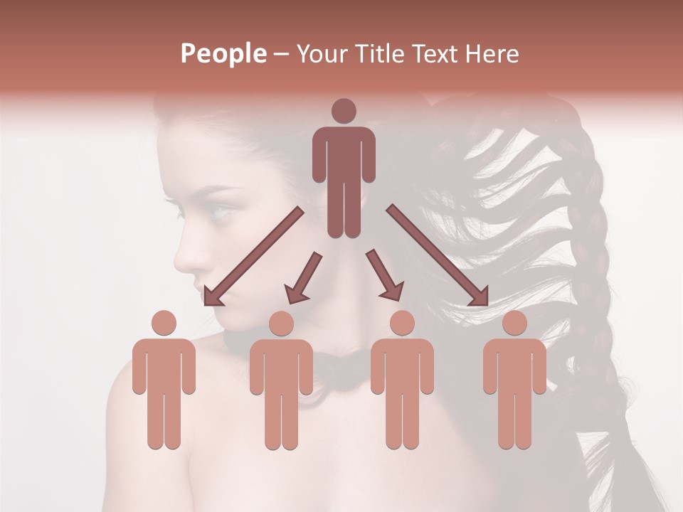 Sideview Hairstyle Attractive PowerPoint Template