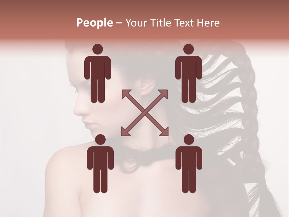 Sideview Hairstyle Attractive PowerPoint Template