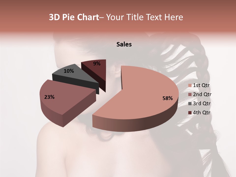 Sideview Hairstyle Attractive PowerPoint Template