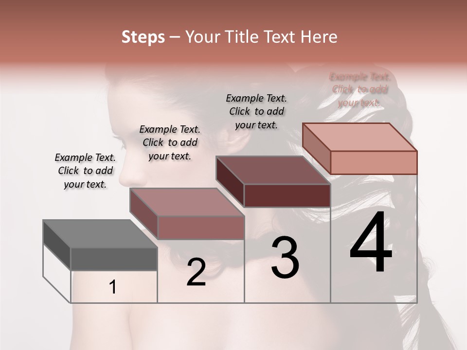 Sideview Hairstyle Attractive PowerPoint Template