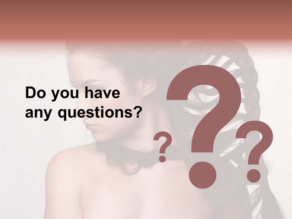 Sideview Hairstyle Attractive PowerPoint Template