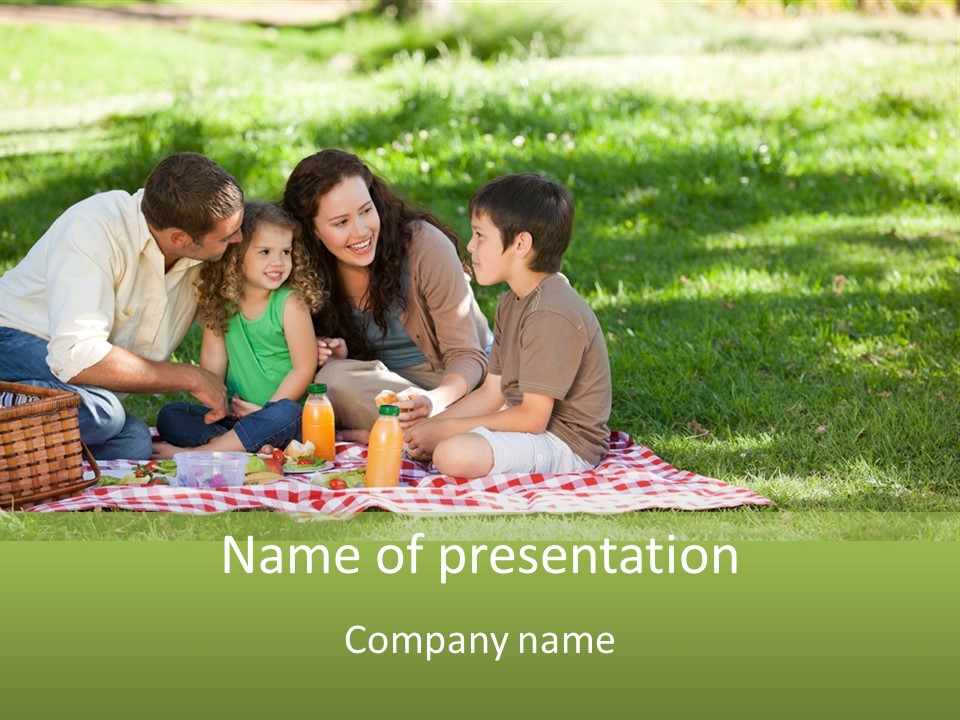 Picnic Meadow Mother PowerPoint Template