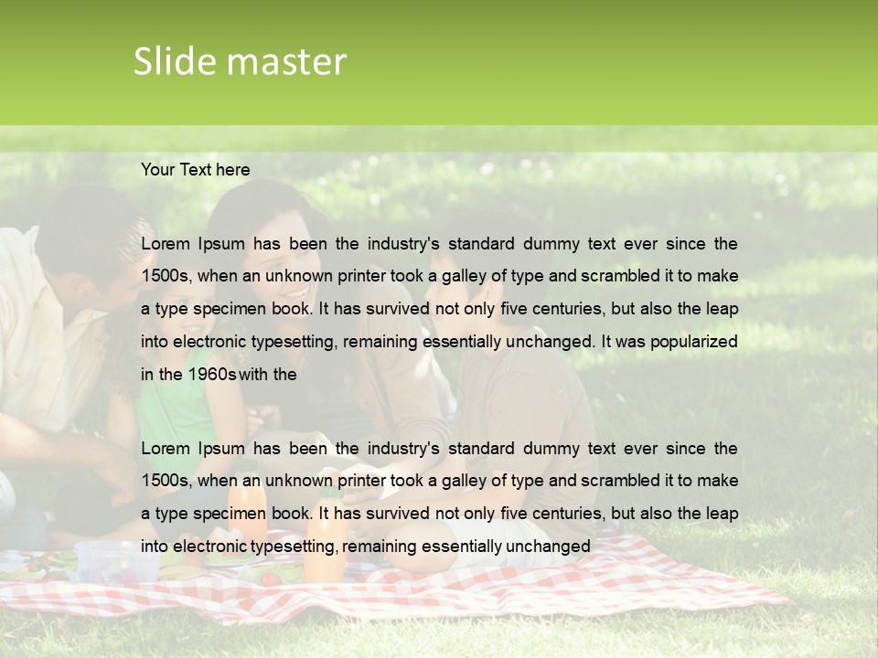 Picnic Meadow Mother PowerPoint Template