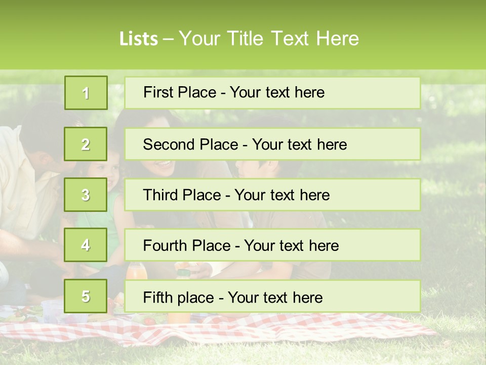Picnic Meadow Mother PowerPoint Template