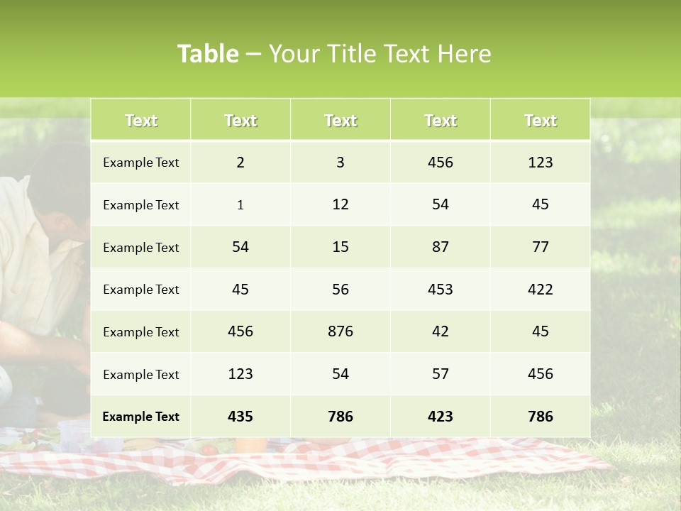 Picnic Meadow Mother PowerPoint Template