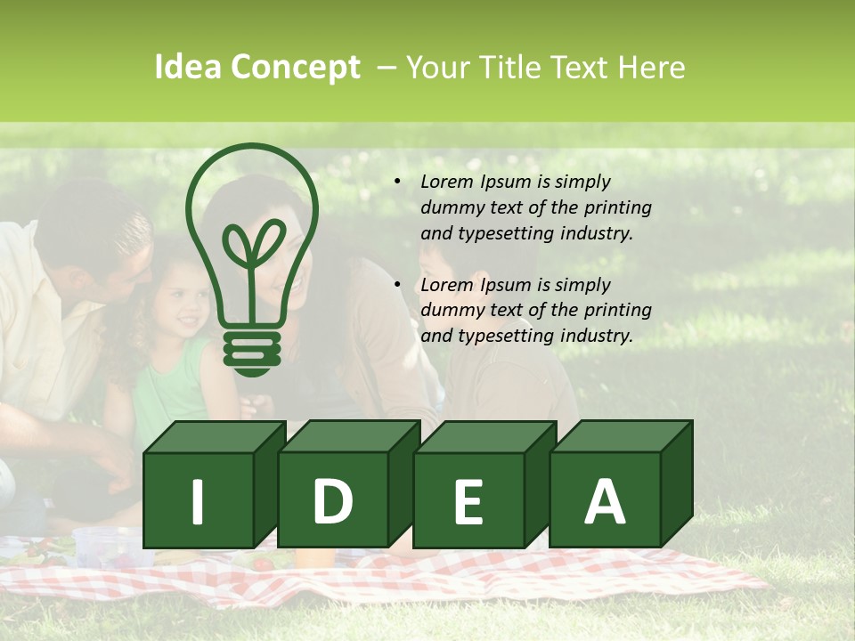 Picnic Meadow Mother PowerPoint Template