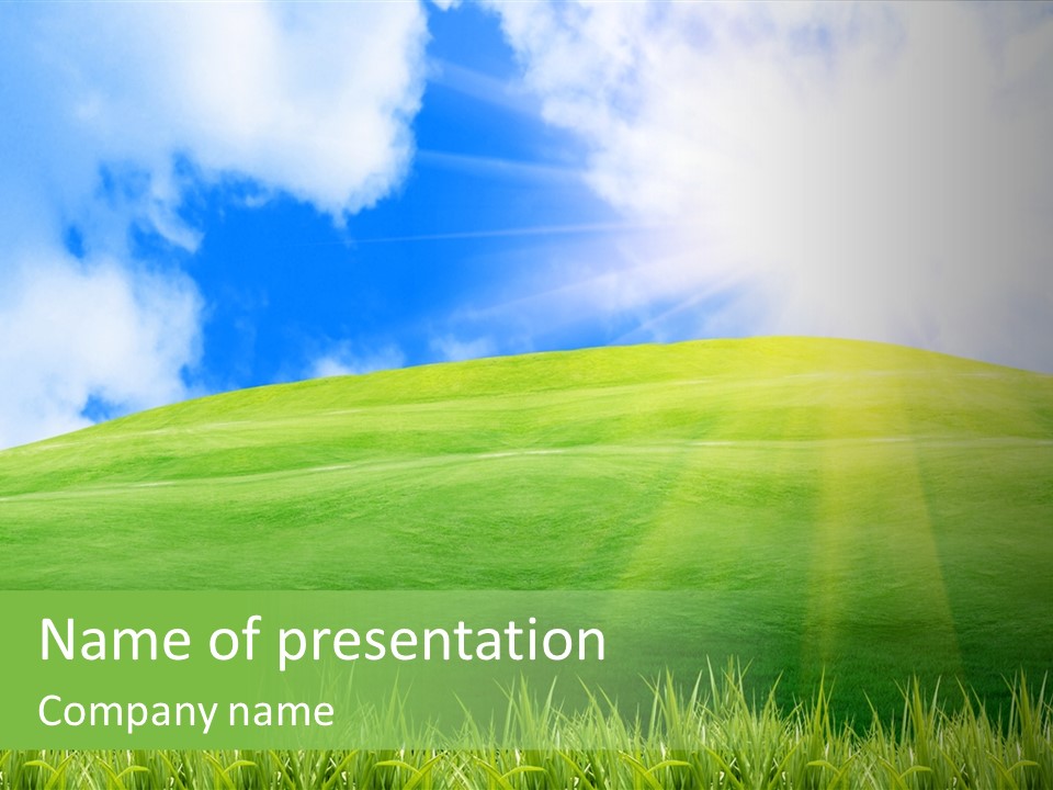 Landscaped Land Sustainable PowerPoint Template