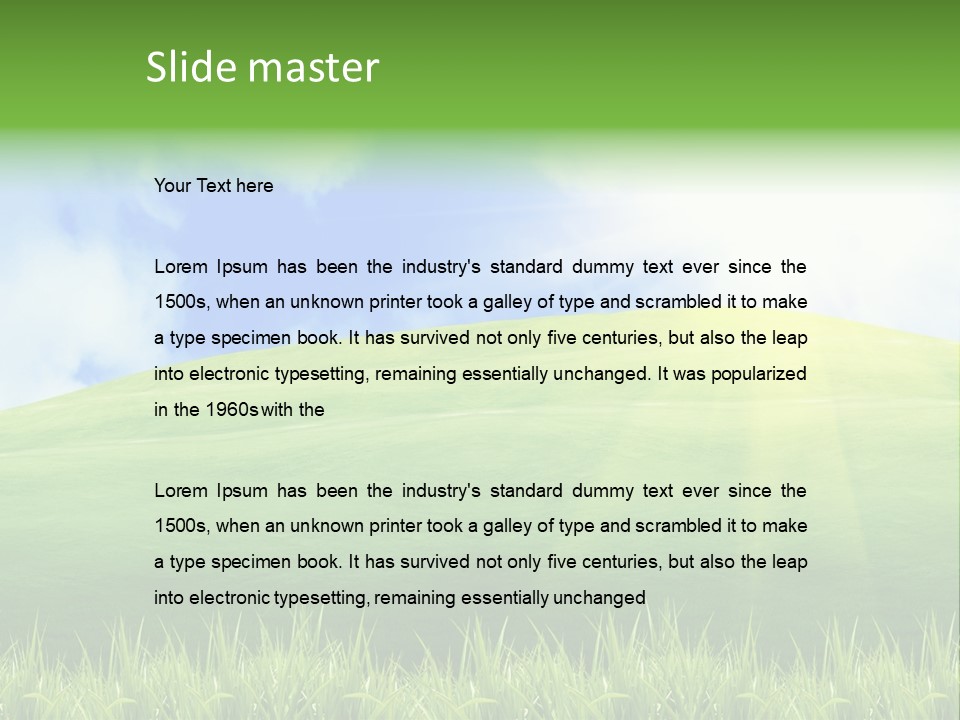 Landscaped Land Sustainable PowerPoint Template