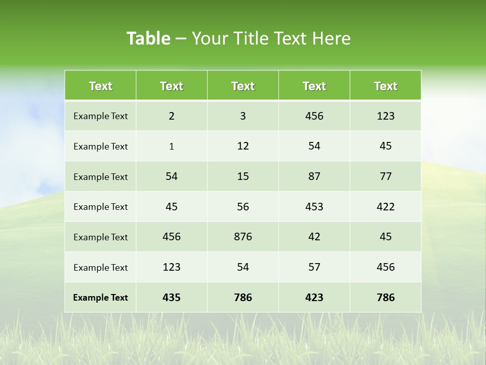 Landscaped Land Sustainable PowerPoint Template