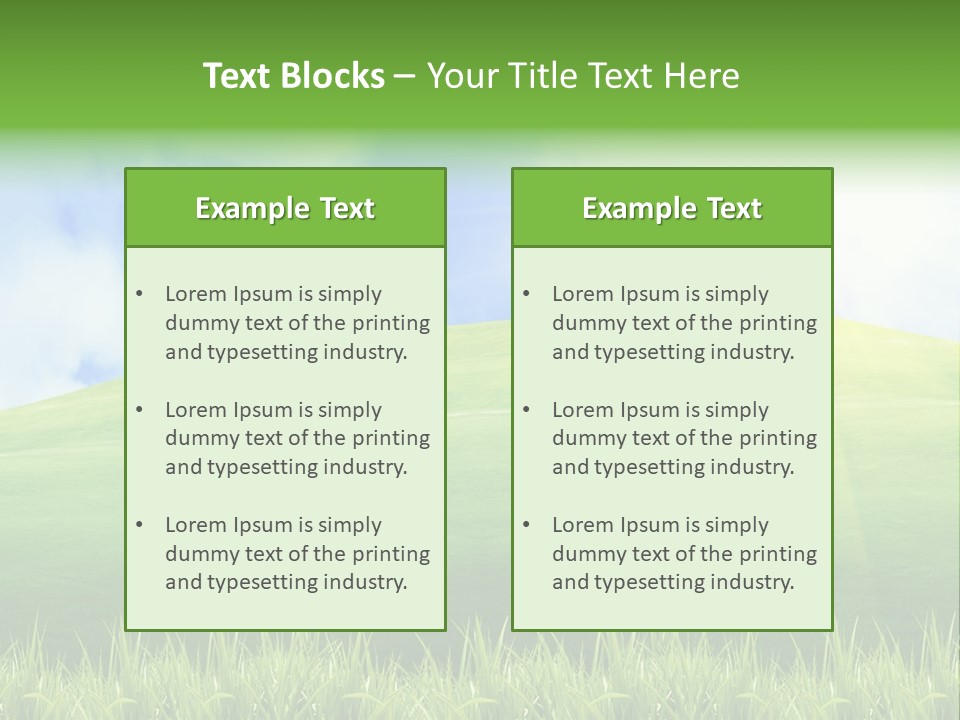 Landscaped Land Sustainable PowerPoint Template