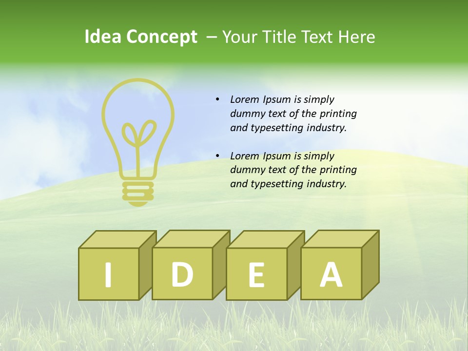 Landscaped Land Sustainable PowerPoint Template