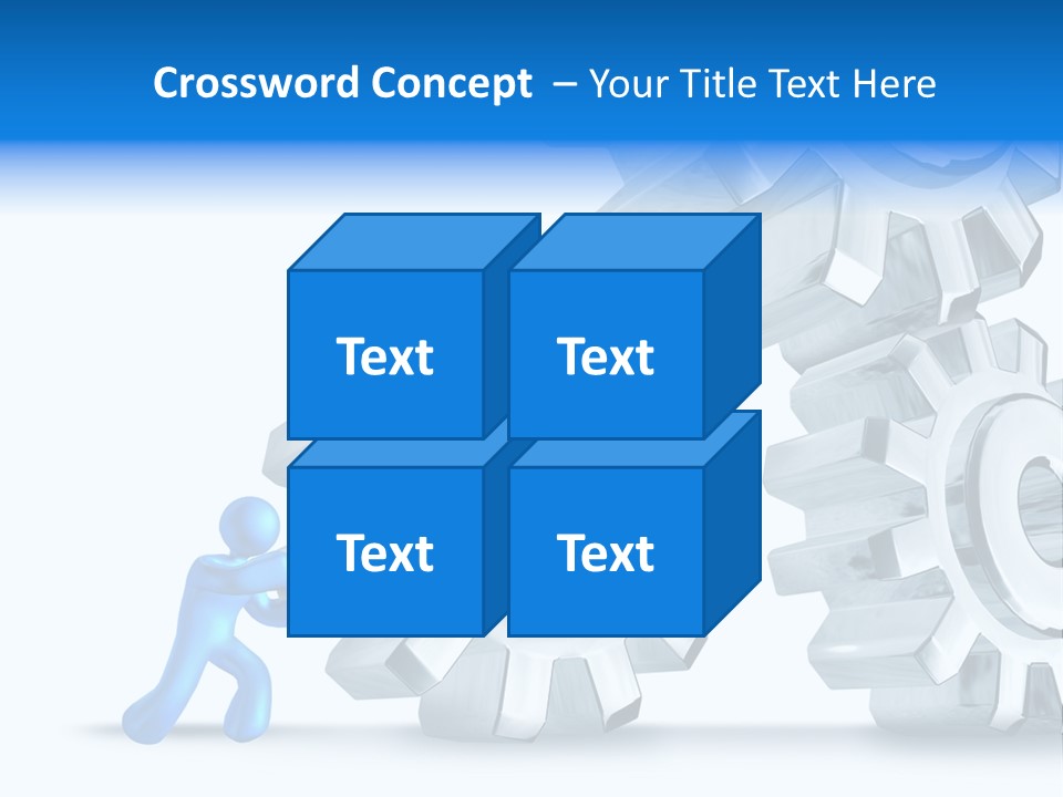 Metal Moving Pushing PowerPoint Template