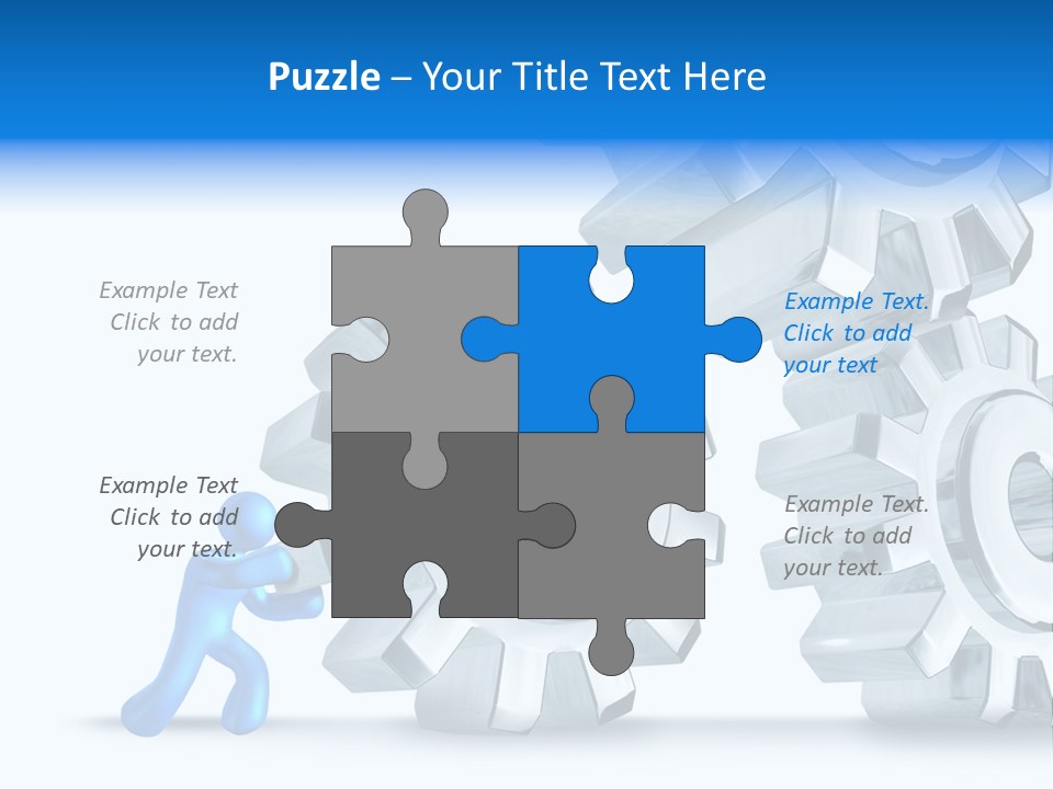 Metal Moving Pushing PowerPoint Template