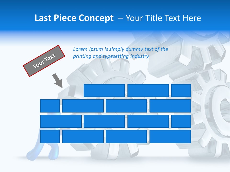 Metal Moving Pushing PowerPoint Template