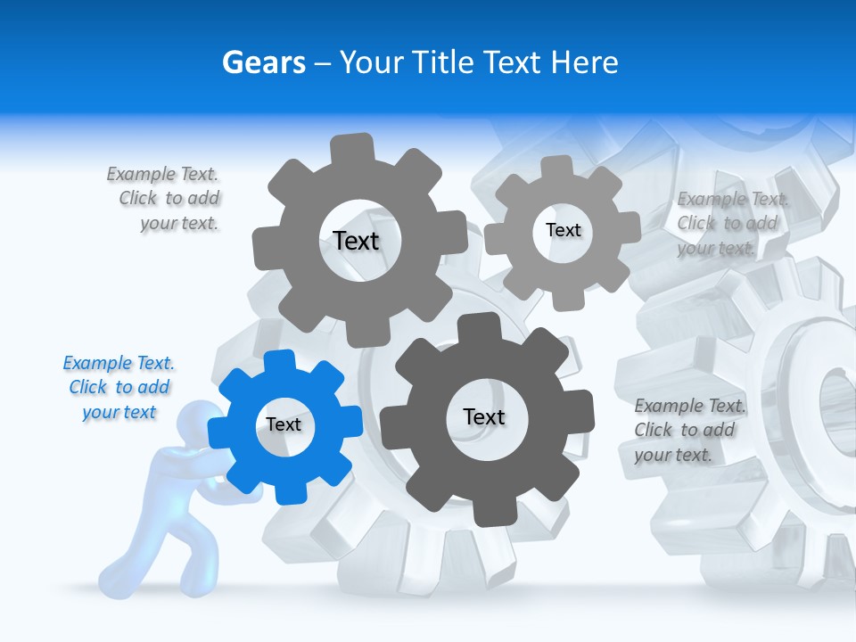 Metal Moving Pushing PowerPoint Template