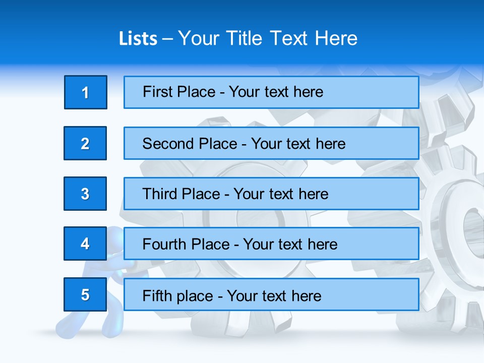 Metal Moving Pushing PowerPoint Template
