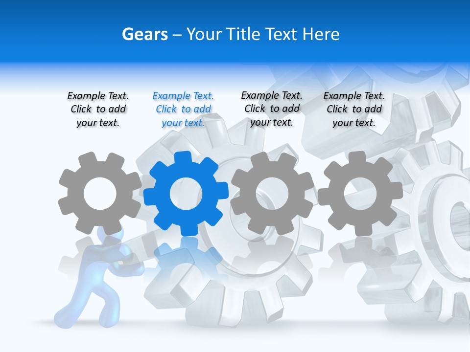 Metal Moving Pushing PowerPoint Template