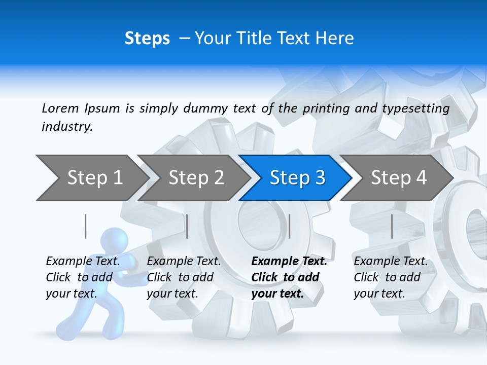 Metal Moving Pushing PowerPoint Template