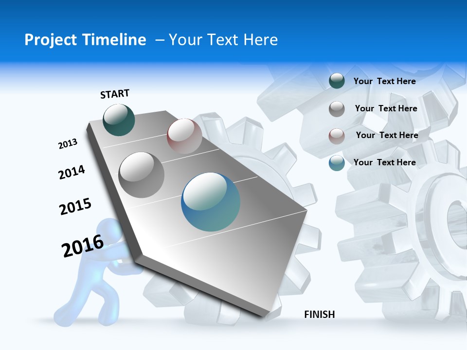 Metal Moving Pushing PowerPoint Template