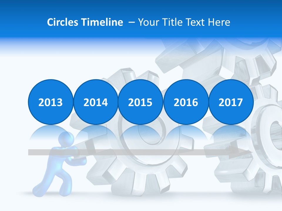 Metal Moving Pushing PowerPoint Template