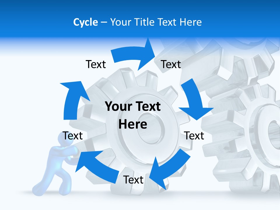 Metal Moving Pushing PowerPoint Template
