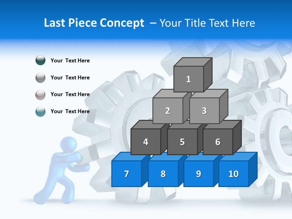 Metal Moving Pushing PowerPoint Template