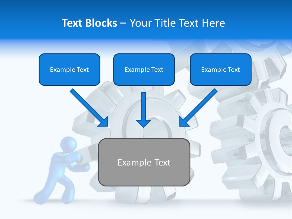 Metal Moving Pushing PowerPoint Template