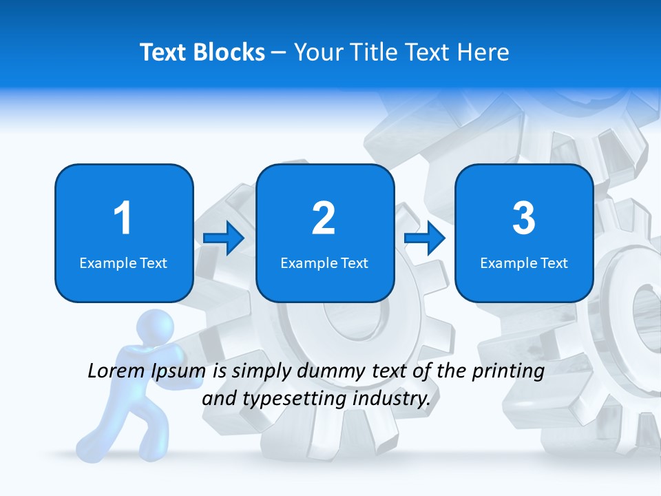 Metal Moving Pushing PowerPoint Template