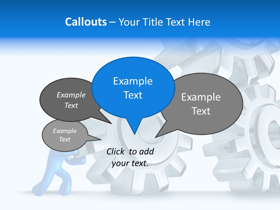 Metal Moving Pushing PowerPoint Template