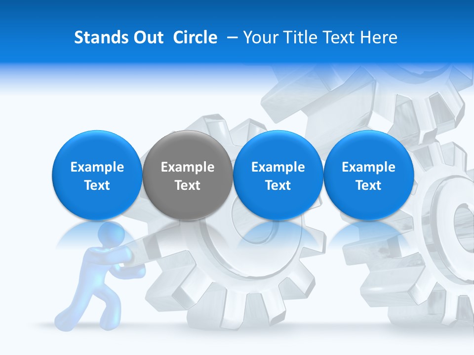 Metal Moving Pushing PowerPoint Template