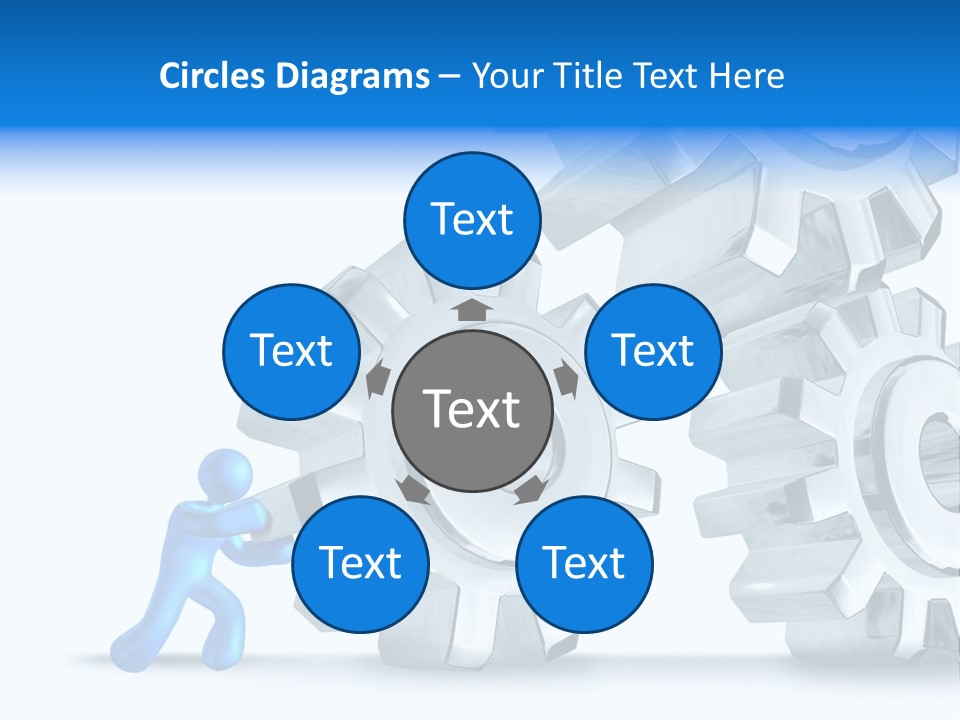 Metal Moving Pushing PowerPoint Template