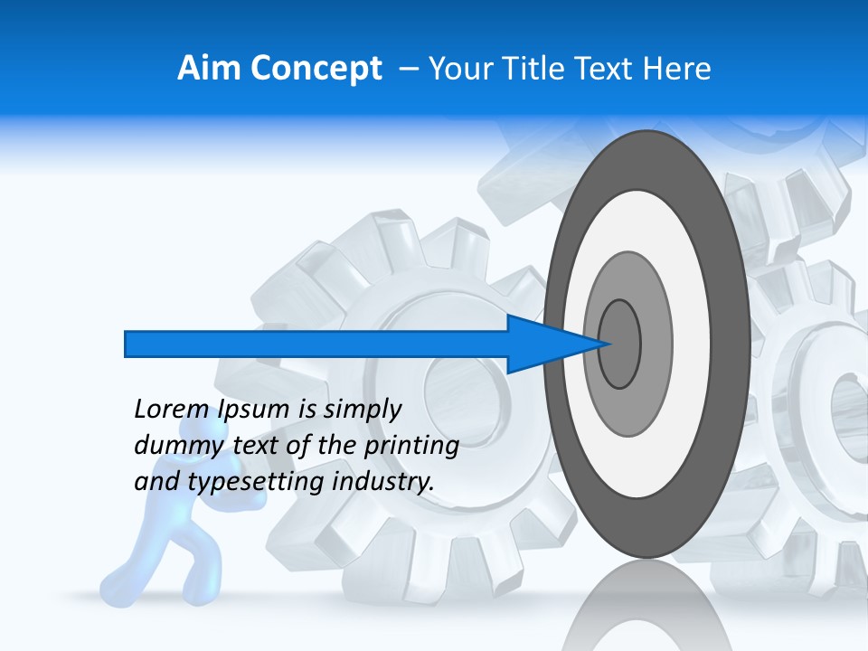 Metal Moving Pushing PowerPoint Template