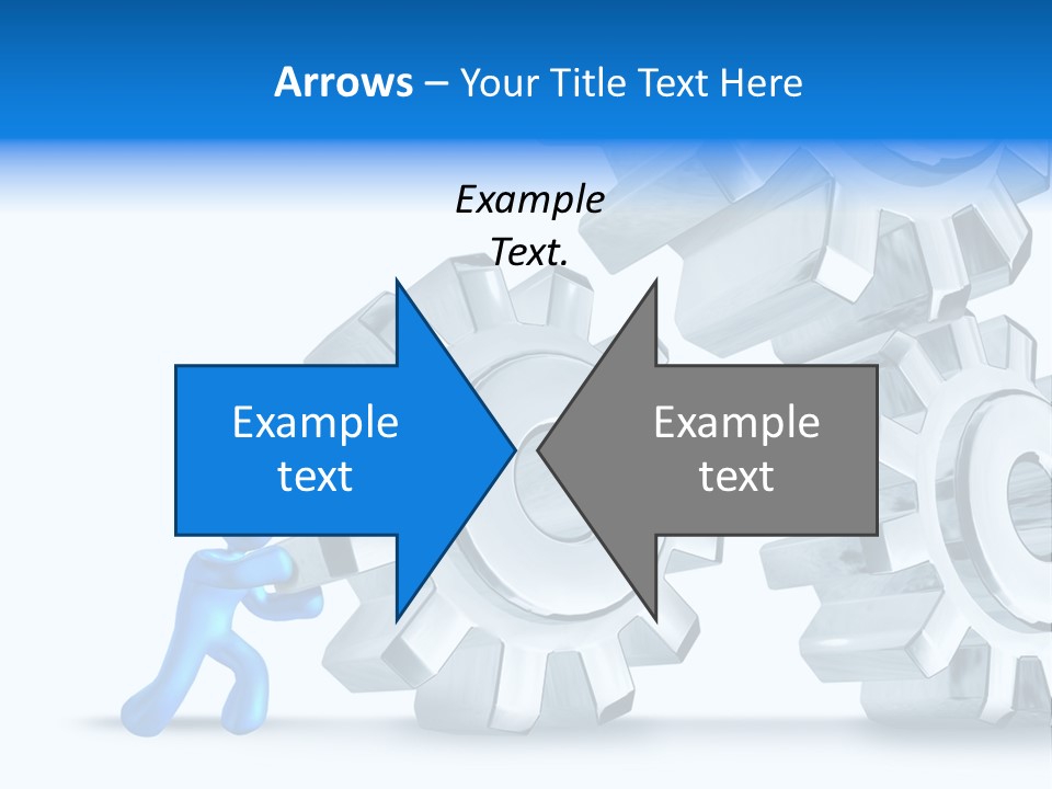 Metal Moving Pushing PowerPoint Template