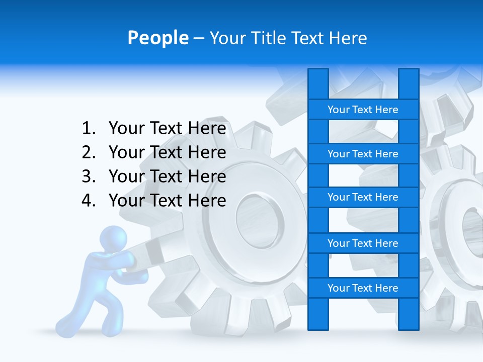 Metal Moving Pushing PowerPoint Template