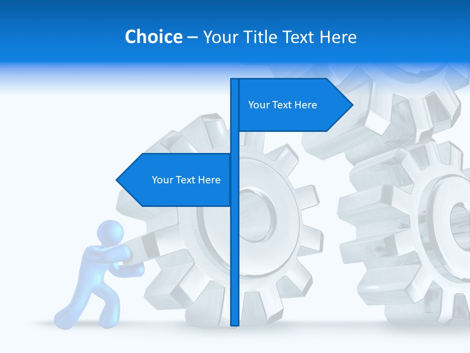 Metal Moving Pushing PowerPoint Template