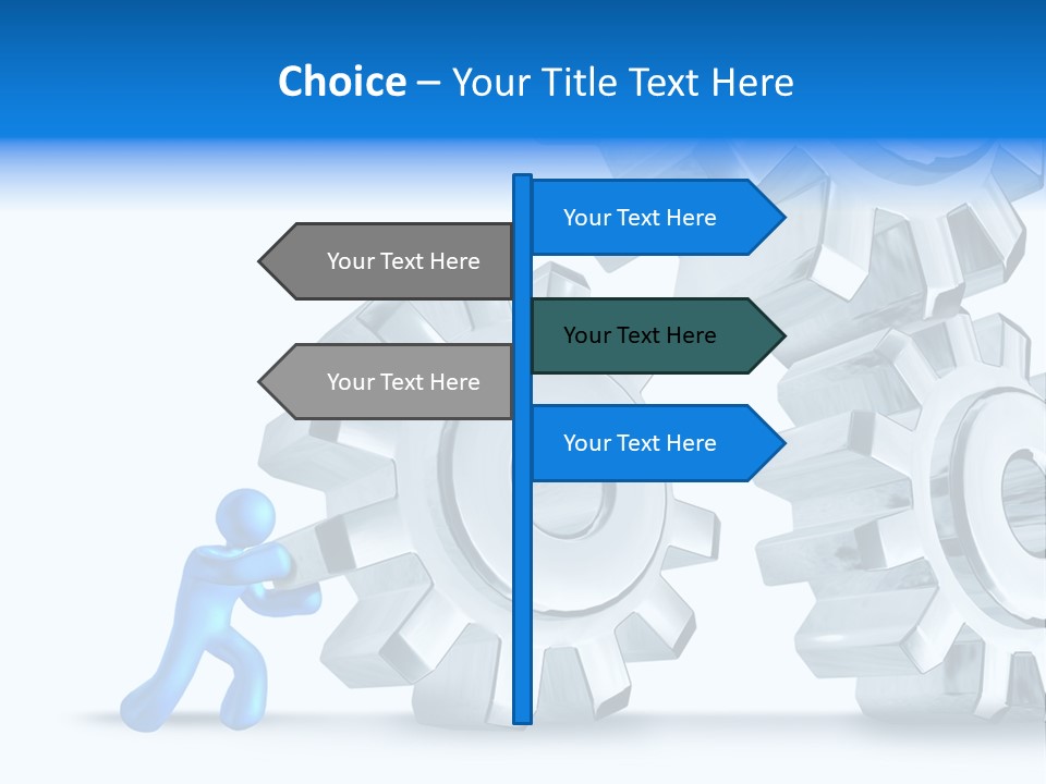 Metal Moving Pushing PowerPoint Template