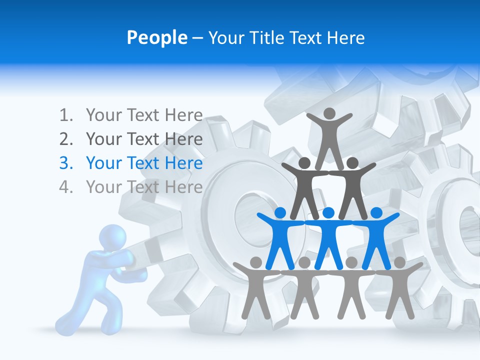 Metal Moving Pushing PowerPoint Template