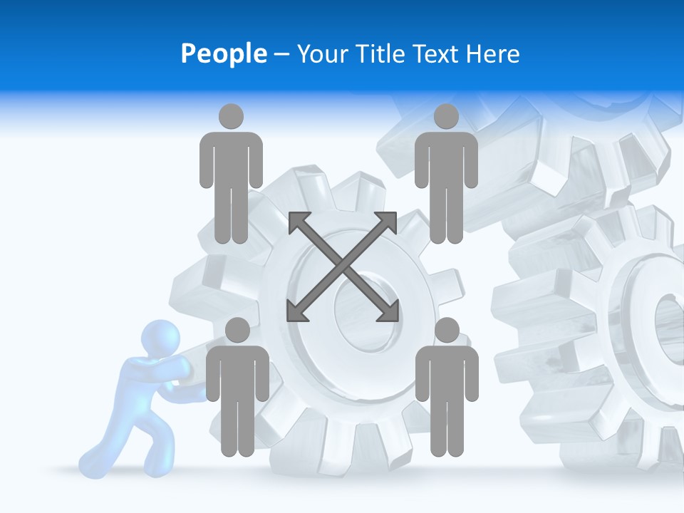 Metal Moving Pushing PowerPoint Template