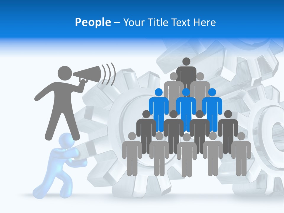 Metal Moving Pushing PowerPoint Template